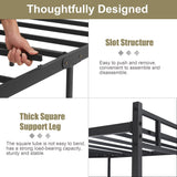 VECELO Twin Size Bed Frame with Headboard, Heavy-Duty Platform with Metal Slats Support, No Box Spring Needed/Easy Assembly, Black VECELO