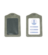 4 Pieces Sublimation Work Card Holder Badge Holders Blank Leather ID Card Holders Sublimation Rope Band DIY Crafts (French Grey) WoodArtSupply