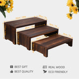 Infankey 3 Tier Cupcake Stand & Wood Display Risers,for Food Desserts Stand Perfume Organizer Funko POP Collections, Display Stand for Organizer and Decoration Infankey