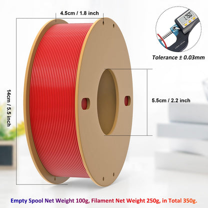 dikale PLA+ 3D Printer Filament 1.75mm No Tangle, Net Weight 250g Spool, 12 Packs, PLA Pro Plus, 12 Assorted Multiple Colors, Total 3KG Material - WoodArtSupply