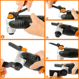 Kyoffiie 100Pcs Oscillating Saw Blades, Quick Release Multi Tool Blades Kits Universal Oscillating Tool Blades Wood Plastic Multitool Blades Compatible with Dewalt, Ryobi, Makita, Bosch, Craftsman Kyoffiie