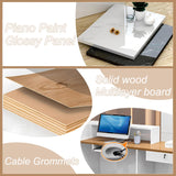 Modern Reception Desk, Commercial Receptionists Desks, L-Shaped Reception Desk with Counter & Lockable Drawers, Retail Checkout for Lobbies Salon Office SOHO Shop (H - Left, L 160cm/63in) cartBit