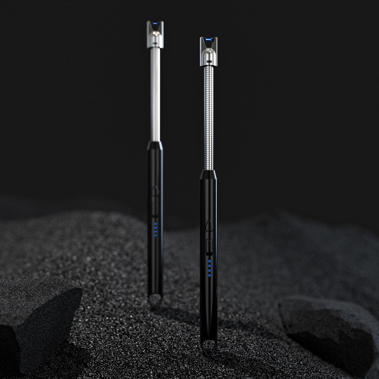 2 Pack Plasma Arc Electric Lighters Rechargeable - USB Long Reach for Scented Candles, BBQ Grill &Camping - Windproof Design Lighters KTEBO