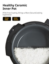 COMFEE’ Pressure Cooker 6 Quart with 13 Cooking Functions, Olla de Presion Non-Stick Pot Yogurt Maker Rice Cooker Slow Cooker Sauté Steamer, Healthy Ceramic Inner Pot COMFEE'