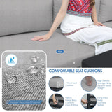 NICESOUL 8 Piece Extra Large Modern Aluminum Outdoor Sofa, 29" Deep Wide Seating, 500 lbs Durable Sectional Set for Heavy People, Rust Resistant Patio Furniture Set for Backyard Poolside, Light Gray NICESOUL