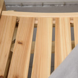 Outsunny Classic 2-Person Natural Fir Wood Rocking Bench with Wide Curved Seats Outsunny