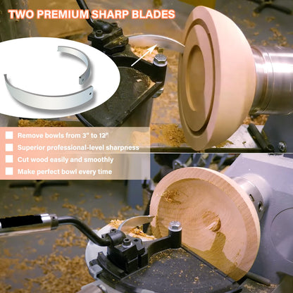 For Woodcut Bowlsaver Coring System with Two Blades for Coring Bowl Blanks 3" to 12" on Woodturning Lathe BSVR Complete System - WoodArtSupply