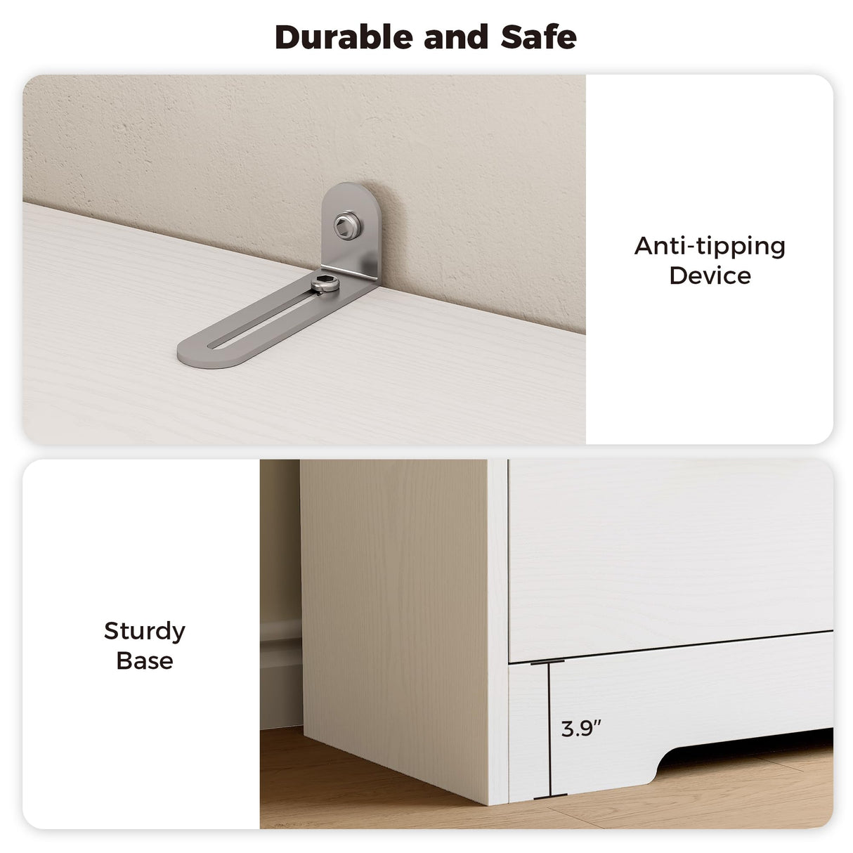 IRONCK Bookshelf with Drawers, 70.9 inch Tall Bookcase with Doors, Bookshelves and Bookcases with Storage, Bookshelf with 6 Open Cubes for Home Office, Living Room, Study, White IRONCK