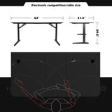 TOPSKY Gaming Desk Large Surface 63’’x31.5’’ with Cup Holder, Headphone Hook and Cable Management (Black) TOPSKY