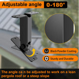 TROPTOLKY Heavy Pergola Brackets Adjustable Black Metal Roof Riser Beam Bracket Kit for Patio Roof and Patio Pergola (3Pcs ) TROPTOLKY