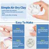 Waltool Pet Memorial Shadow Box with Clay Paw Print Impression Kit, Paw Ornament Loss of Pet Sympathy Gift, Picture Frame Pet Urns for Dogs Cats Ashes Keepsake Waltool