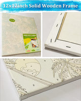 TOCARE Framed Paint by Numbers Kit for Adults Beginners,12x12inch Dog Paint by Number with Frame,German Shepherd Paint by Numbers Framed Canvas Animal (Without Easel) TOCARE