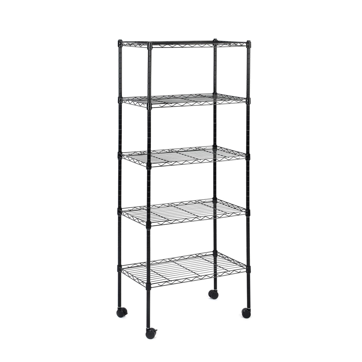 Simple Deluxe 5-Tier Storage Shelves, 21" W x 12" D x 54" H Adjustable Heavy Duty Wire Metal Shelving Unit, Chrome Simple Deluxe