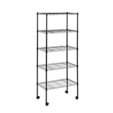 Simple Deluxe 5-Tier Storage Shelves, 21" W x 12" D x 54" H Adjustable Heavy Duty Wire Metal Shelving Unit, Chrome Simple Deluxe