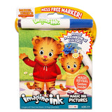 Imagine Ink Coloring Book Bundle ~ 3 Pack No Mess Magic Ink Activity Books with Daniel Tiger, Peppa Pig, and Baby Shark with Peppa Pig Stickers Daniel Tiger's Neighborhood