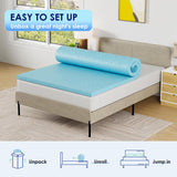 PayLessHere 2 Inch Gel Memory Foam Mattress Topper/Gel Infused Mattress Topper/CertiPUR-US Certified/Easy to Clean, (Full) PayLessHere