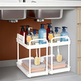 FrutPunch 3 Tier Rolling Cart, Rolling Storage Cart on Wheels, 360° Mobile Utility Cart, Rolling Storage Cart with Four Hooks Suitable, for Bathroom Living Room Kitchen and Office Scenes FrutPunch