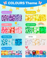 Taybonds DIY Bracelet Making Kit for Kids Age 6+, 1400+ Pcs Jewelry Making Ket with Polymer Clay Charms, Alphabet Beads, Pony, Pearl and Clay Beads, Unicorn Mermaid Panda Charms for Crafting Gifts Taybonds