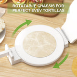 Tortilla Press 10 Inch- with 50pcs Parchment Paper and Dough Scraper-Quesadilla & Tortilla Makers, Homemade Mexican Tortillas, Roti, Burritos (White, Cat) Xadgve