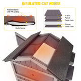 Aivituvin Outdoor Cat House with 100% Insulated Liner Weatherproof Feral Cat Shelter, Heated Cat House for Winter Aivituvin