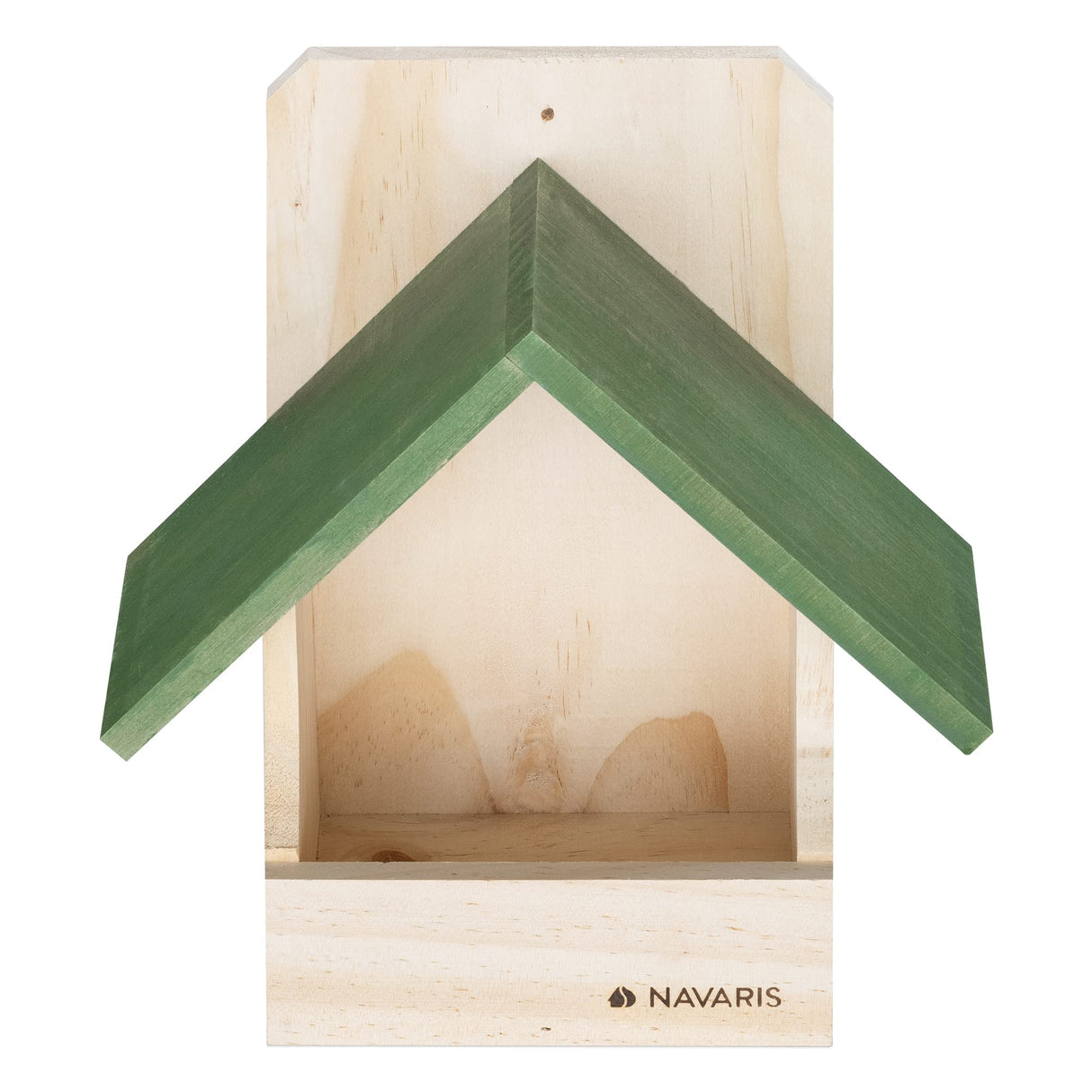 Navaris Small Bird Nesting Box - Wood Nest for Robin, Hummingbird, Parakeet, Bluebird - Perch House for Outdoors Birdhouse Birds - Made of Pine Wood Navaris