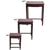 Red Lantern Rosewood Nesting Table Red Lantern