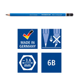 STAEDTLER Lumograph Graphite Drawing & Sketching Pencils, Soft Set of 12 Degrees (100G12S) STAEDTLER
