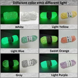 5 Rolls Glow in The Dark Yarn, 55 Yards Luminous Knitting Glowing Crochet Yarn for Crocheting, Sewing Supplies for Knitting DIY Crafts (Gray) Lmaray
