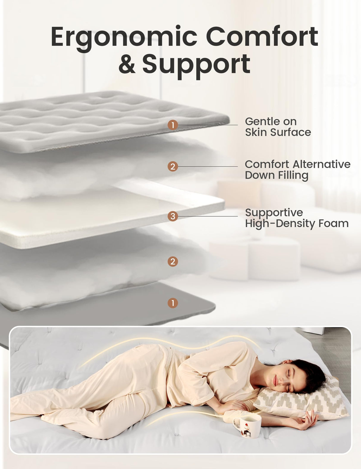 Syrinx Japanese Floor Futon Mattress Twin Size, Foldable Tatami Mat Portable Camping Sleeping Pad, Boys Girls Dormitory Thicken Mattress, Roll Up Floor Bed for Adults Child, Grey, 39"x 80" Syrinx