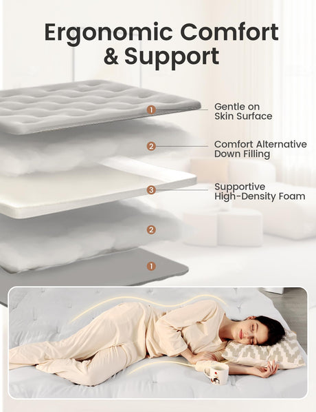 Syrinx Japanese Floor Futon Mattress Twin Size, Foldable Tatami Mat Portable Camping Sleeping Pad, Boys Girls Dormitory Thicken Mattress, Roll Up Floor Bed for Adults Child, Grey, 39"x 80" Syrinx