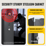 KAER 12-15 Gun Safe for Home, Large Rifle Safe & Pistol Cabinet with 3 Adjustable Gun Racks, 4 Pistol Pockets, Unassembled Digital Large Gun Locker for Gun & Ammunition Storage KAER