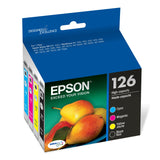 EPSON 126 DURABrite Ultra Ink Black & Color Combo Pack For WF-3520, WF-3530, WF-3540, WF-520, WF-545, WF-630, WF-633, WF-635, WF-645, WF-7010, WF-7510, WF-7520, WF-840, WF-845 and other select models Epson