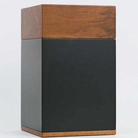 AspenStudio Black Walnut Urn for Human Cremation Ash Wooden Urn for Funeral Handcrafted Urn with Bag for Storage TSA Approved Urn Aspen Studio
