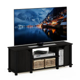 Furinno Brahms TV Stand Entertainment Center with Shelves and Storage for TV Size up to 45 Inch, Espresso/Black Furinno