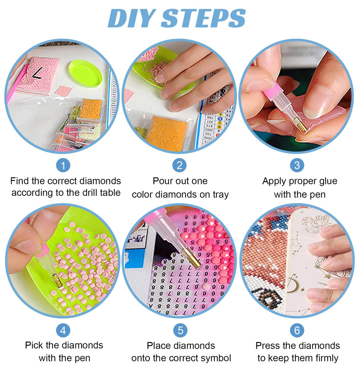 bestact Diamond Painting Kits,Diamond Art Kit for Adults Full Round Drill,Paint with Diamond for Gift,Wall Decor bestact