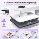 Whubefy 360° Swivel Auto Heat Press 15x15 - Professional Automatic Shirt Press Machine with Auto Release & 7-Level Auto Pressure - Swing Away Large Pro Heat Press Machine for T Shirts Hoodie HTV Vinyl Whubefy