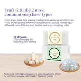 Soap Making Kit for Beginners | 3LBS Melt & Pour Soap Base - Shea Butter & Clear Glycerin, Silicone Soap Molds, Scent Fragrances, Colors, Soap Making Tools & Supplies, Adults DIY Soap Kit (Standard) BeadHub