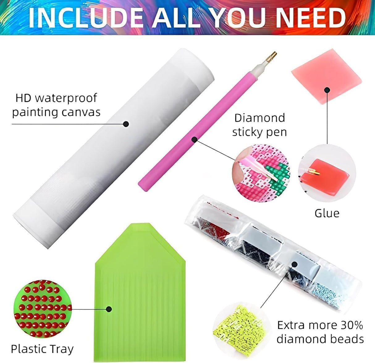 GOUOYANA Skull Diamond Art Kits for Adults - 9pcs, Tarot Card Diamond Painting for Beginners, DIY Full Rhinestone 5D Gothic Diamond Painting Kits (Gemstone Craft), Home Wall Decoration (12x16 inch) GOUOYANA