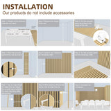 Wood Acoustic Panels Pack of 4, Soundproof Paneling for Interior 47.24”L*12.6”W, Decorative Slat Wall Panels for Noise Reduction, Paper Veneer Brown mondaria