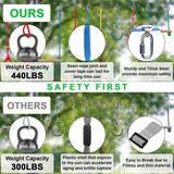 Ninja Warrior Kids Obstacle Course, 65 FT Durable Slackline with 7 Obstacles-Swings, Monkey Bars, Arm Trainers and More, Weatherproof Outdoor Obstacle Course for Backyard, Gym, Field FAHKNS