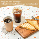 Woven Cotton Drink Coasters - MAQIHAN 8 PCS Woven Coasters for Drinks Hand Round Boho Coasters Fabric Coasters Drink Coasters Absorbent Coffee Coasters for Home Decor Farmhouse Drink Desk Coaster MAQIHAN