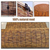 Bamboo Blinds for Patio Sunshades Reed Shade 24 30 34 36 38 40 42 48 56 60 66 Inch Wide Cordless Roman Shades Roller Shades Windows Reed Curtains Anti-UV Bamboo Shades (26.8x17.7x9in : 52" W x 48" H CSXCQM