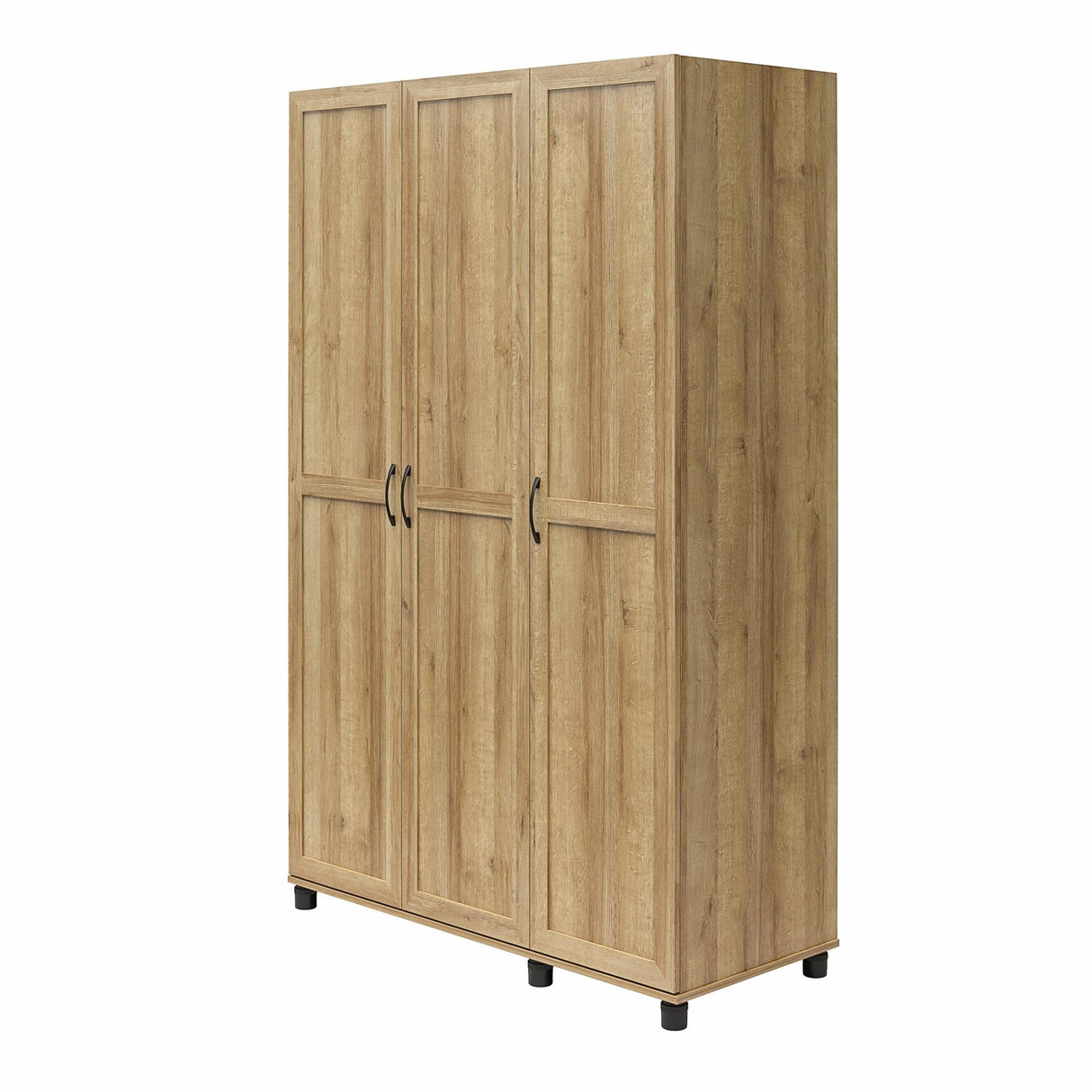 REALROOMS Basin Framed 3 Door Wardrobe, Natural REALROOMS