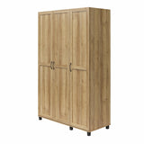 REALROOMS Basin Framed 3 Door Wardrobe, Natural REALROOMS