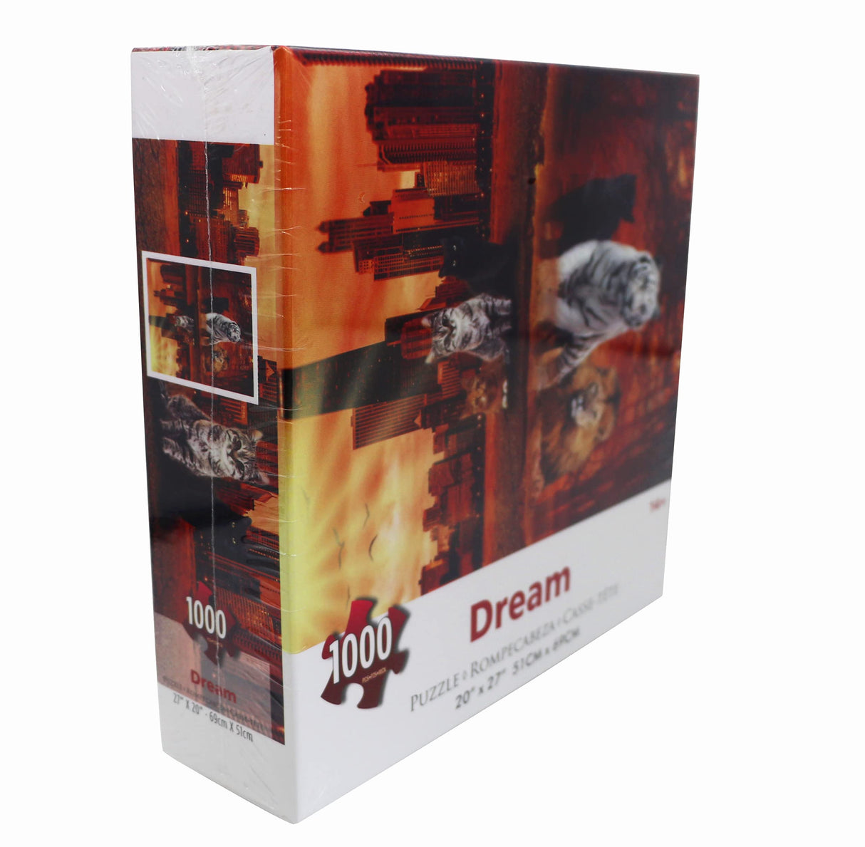 Jigsaw Puzzles 1000 Pieces Puzzles for Adults, Cat Tiger Puzzle Animal Adult Toys, 27x20 Unique Difficult and Challenge Large Puzzle Game Toys Gift Lzbabyily