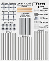 Hipicute 10' x 20'x 10' Portable Garage, Heavy Duty Carport with 180G Side Walls, Front and Rear Doors, Car Shelter for Trucks, Boats, and SUVs - Grey Hipicute