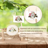 Adjustable Embroidery Hoop Stand,Embroidery Kit with 4pcs Different Size Embroidery Hoops,1 Embroidery Tool Kit,1 Pair of Thimbles,Wooden Embroidery Hoop Holder for Beginners. WodGod