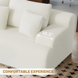 Daluvenix 107" Modern Boneless Couch with L - Shaped Chaise, Comfy Chenille Modular Sectional Sofa Daluvenix