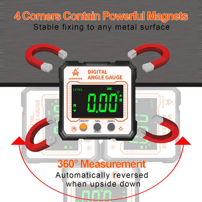 Digital Angle Finder with Electronic Laser，3-in-1 Angle Finder-Electronic Level&Laser Level-Rechargable Digital Angle Gauge Magnetic,Digital Level Box/Protractor for Table&Miter Saw with Fabr - WoodArtSupply