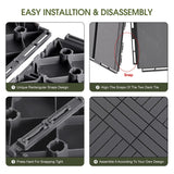 9 Pcs Plastic Interlocking Deck Tiles 12“x 12” for Bathroom, Swimming Pool, Garden, Balcony, Indoor & Outdoor Floor Drainage, Non Slip Soft Floor Mat YI